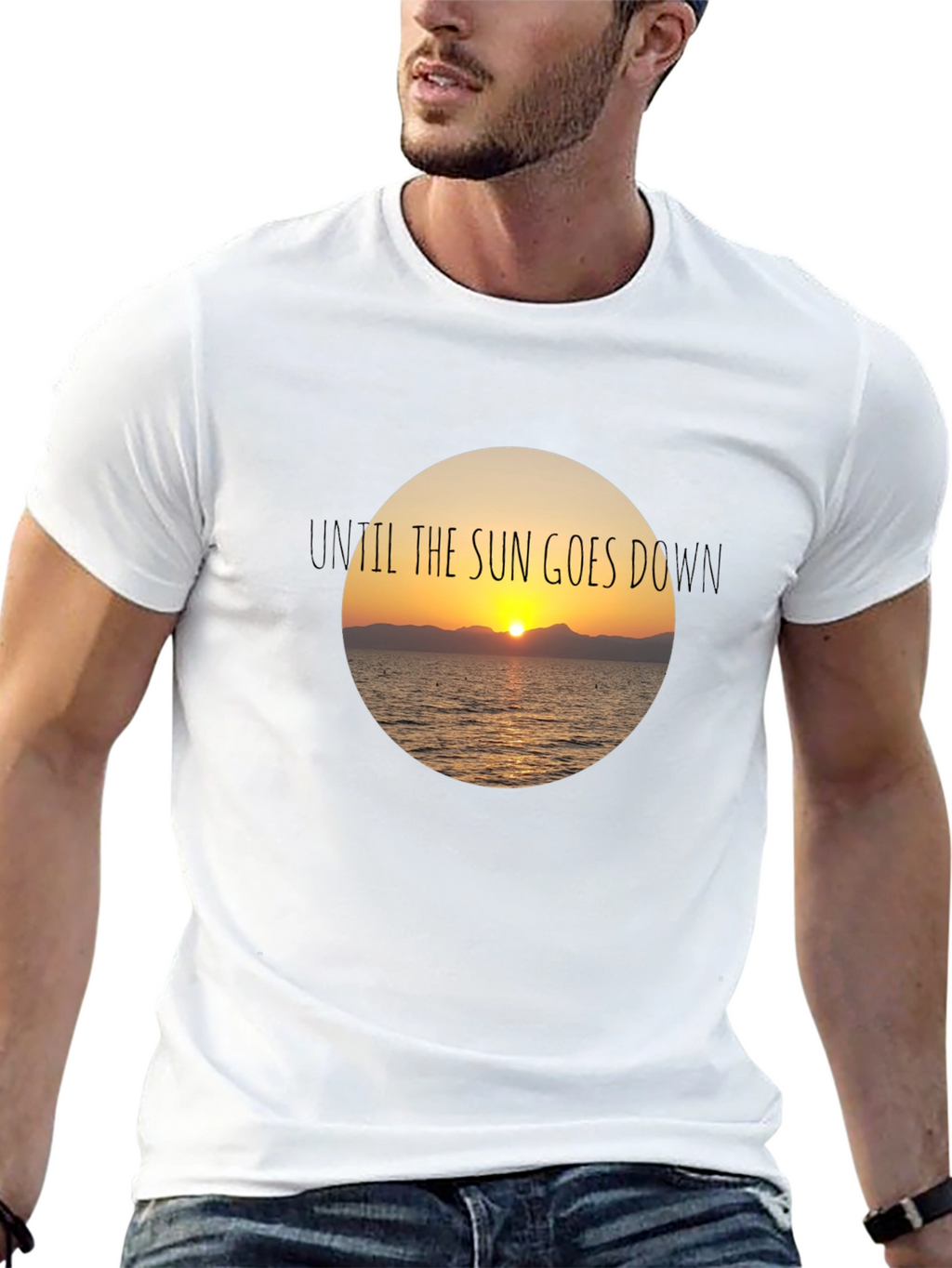 Sunset Graphic Black T-Shirt