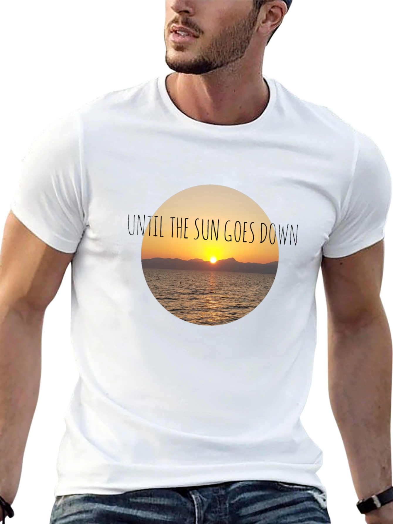 Sunset Graphic Black T-Shirt