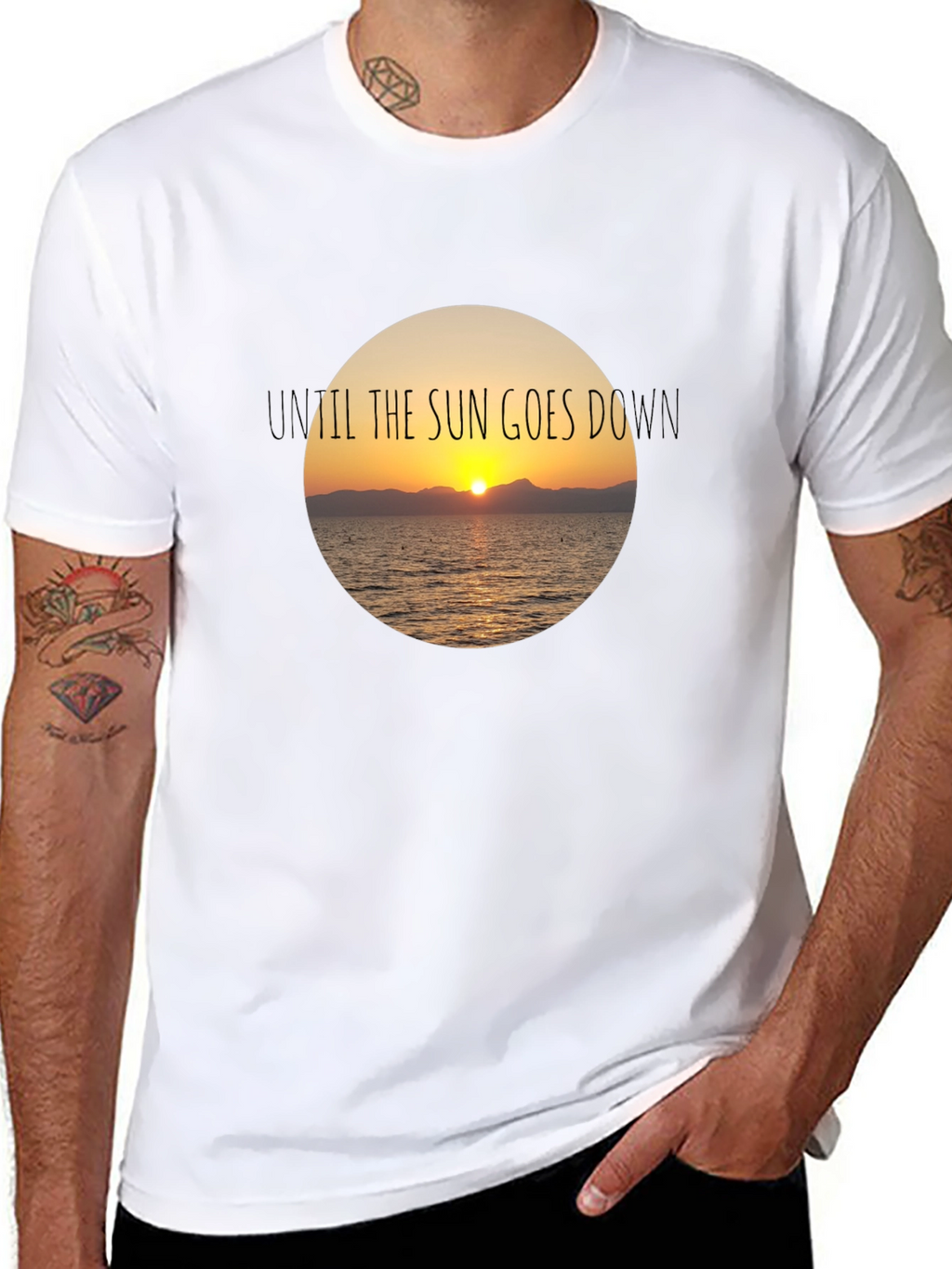 Sunset Graphic Black T-Shirt