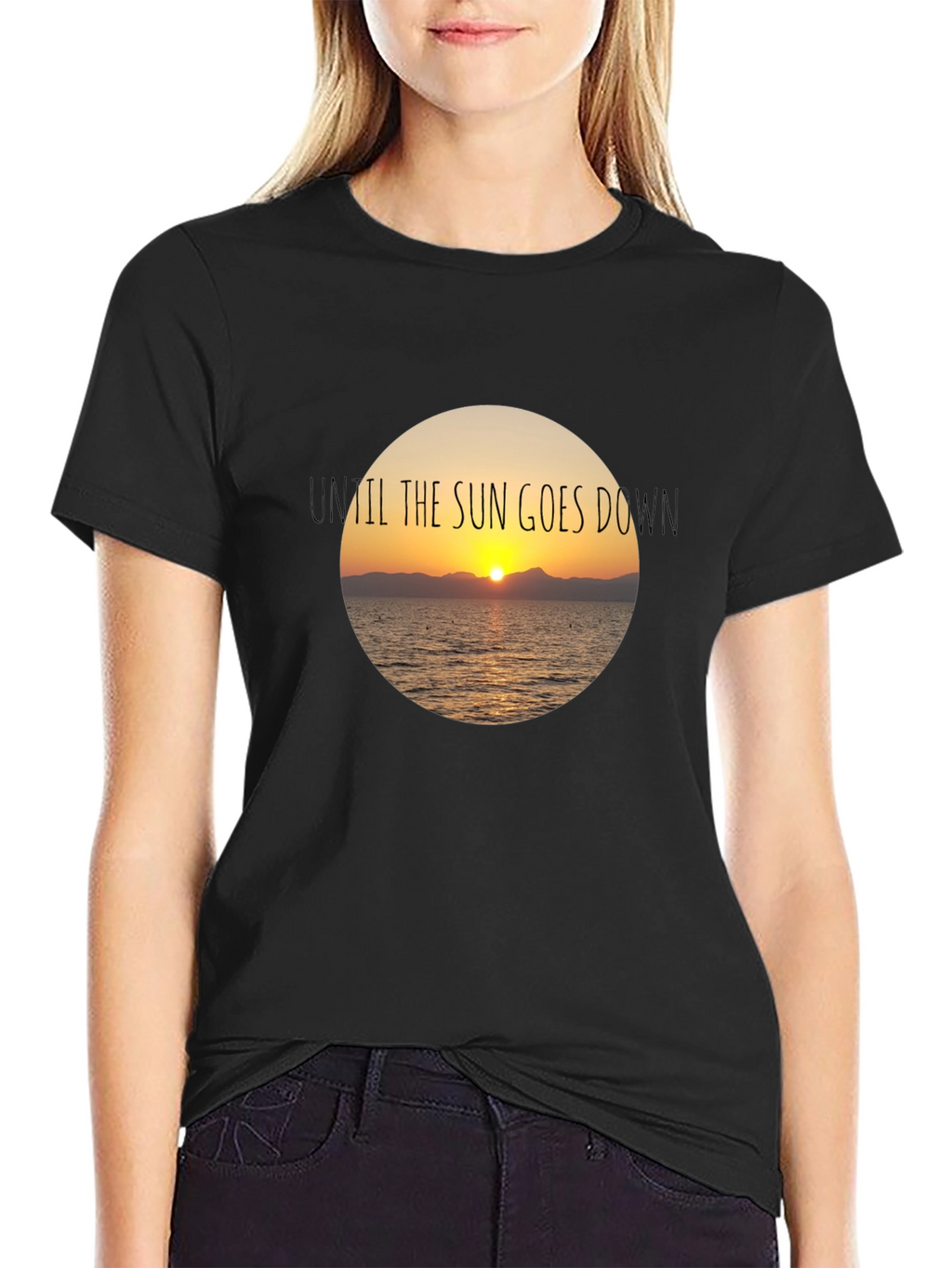 Sunset Graphic Black T-Shirt