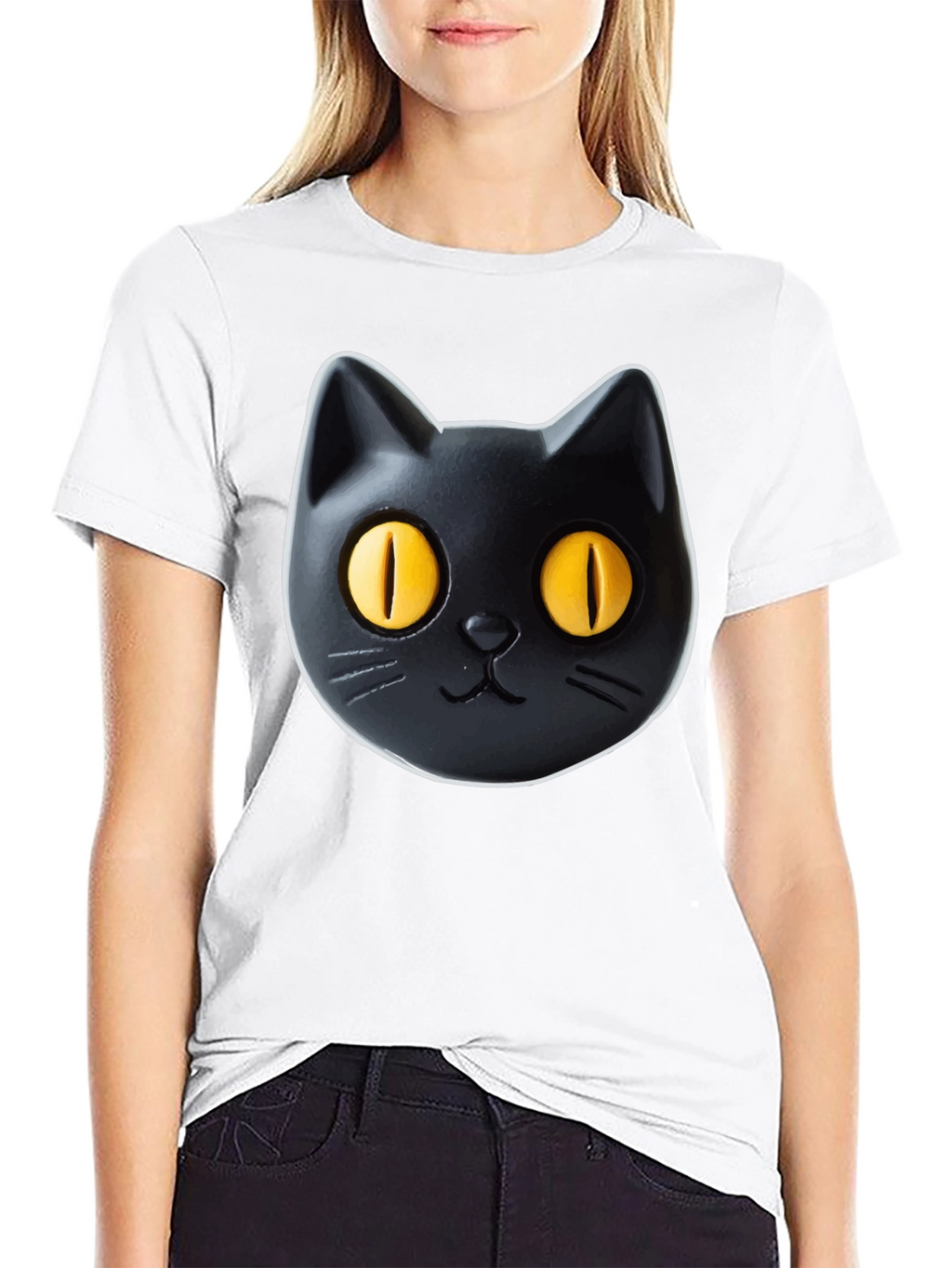 Black Cat Graphic Tee - Fun & Stylish!