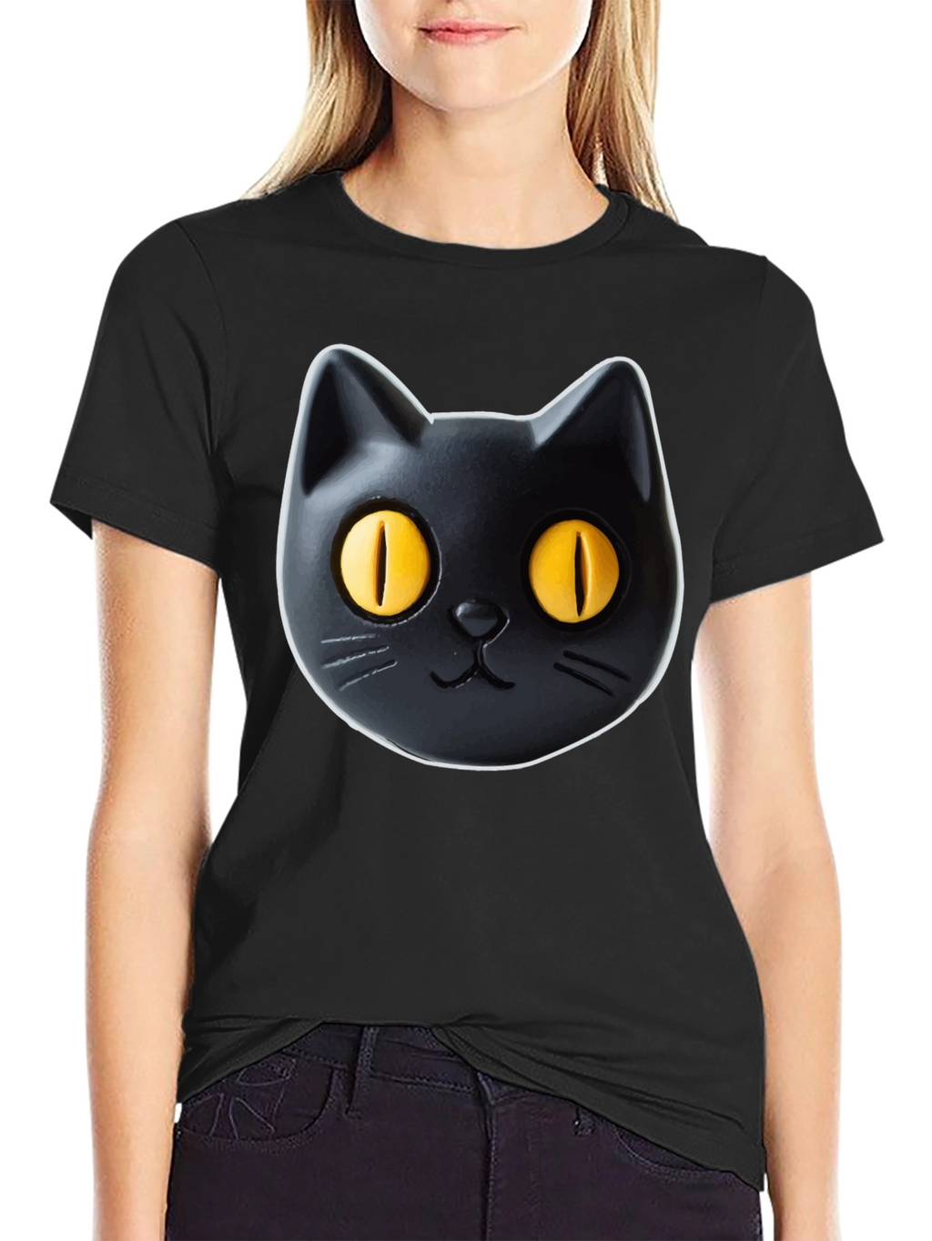 Black Cat Graphic Tee - Fun & Stylish!