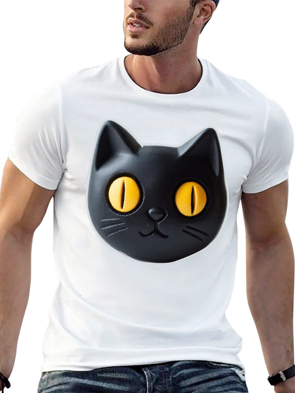 Black Cat Graphic Tee - Fun & Stylish!