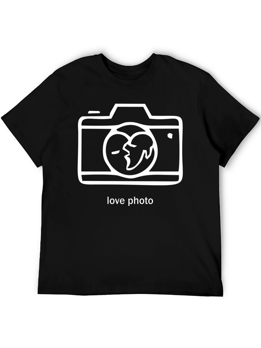 Love Photo Graphic T-Shirt - Black
