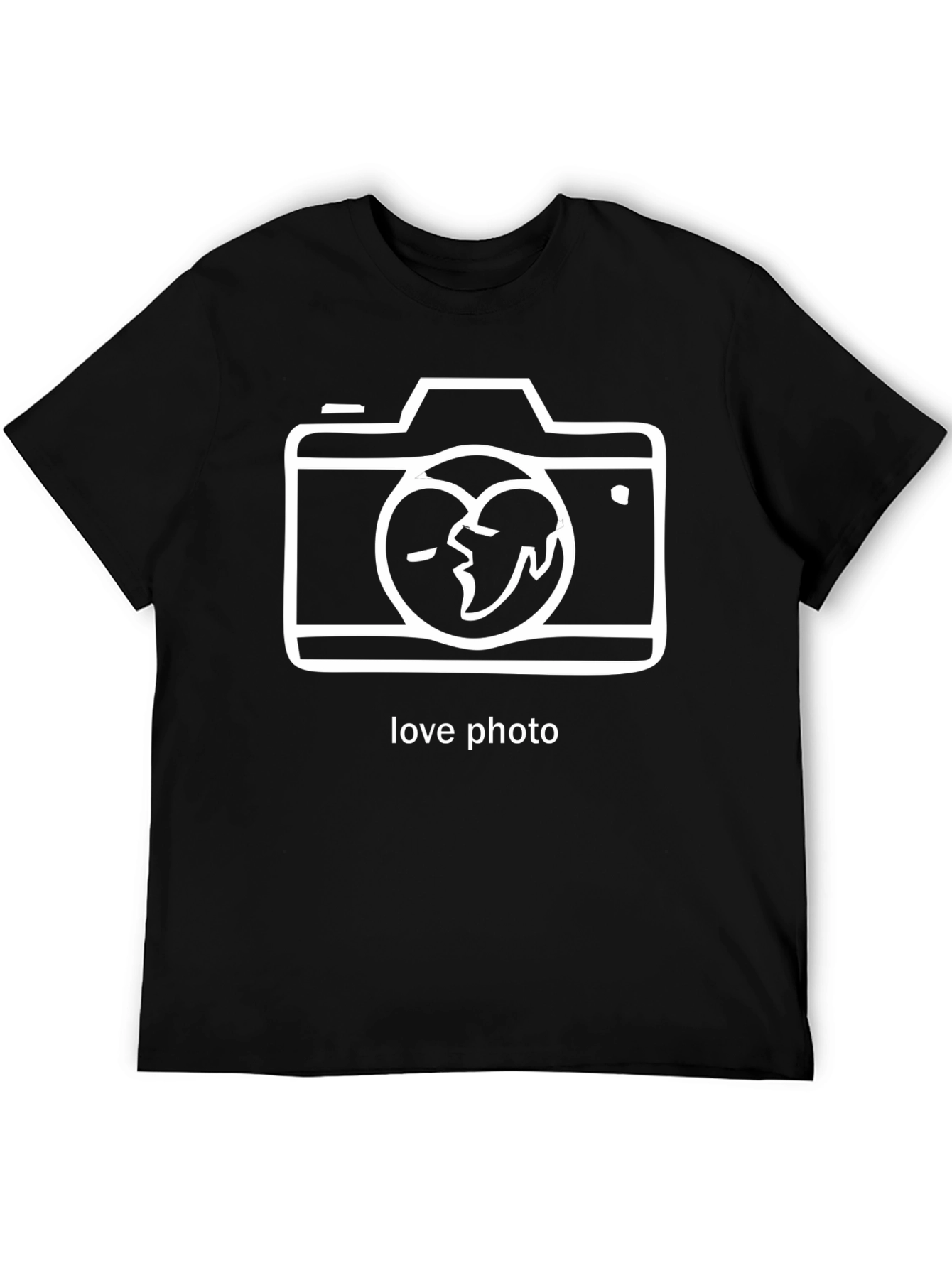 Love Photo Graphic T-Shirt - Black