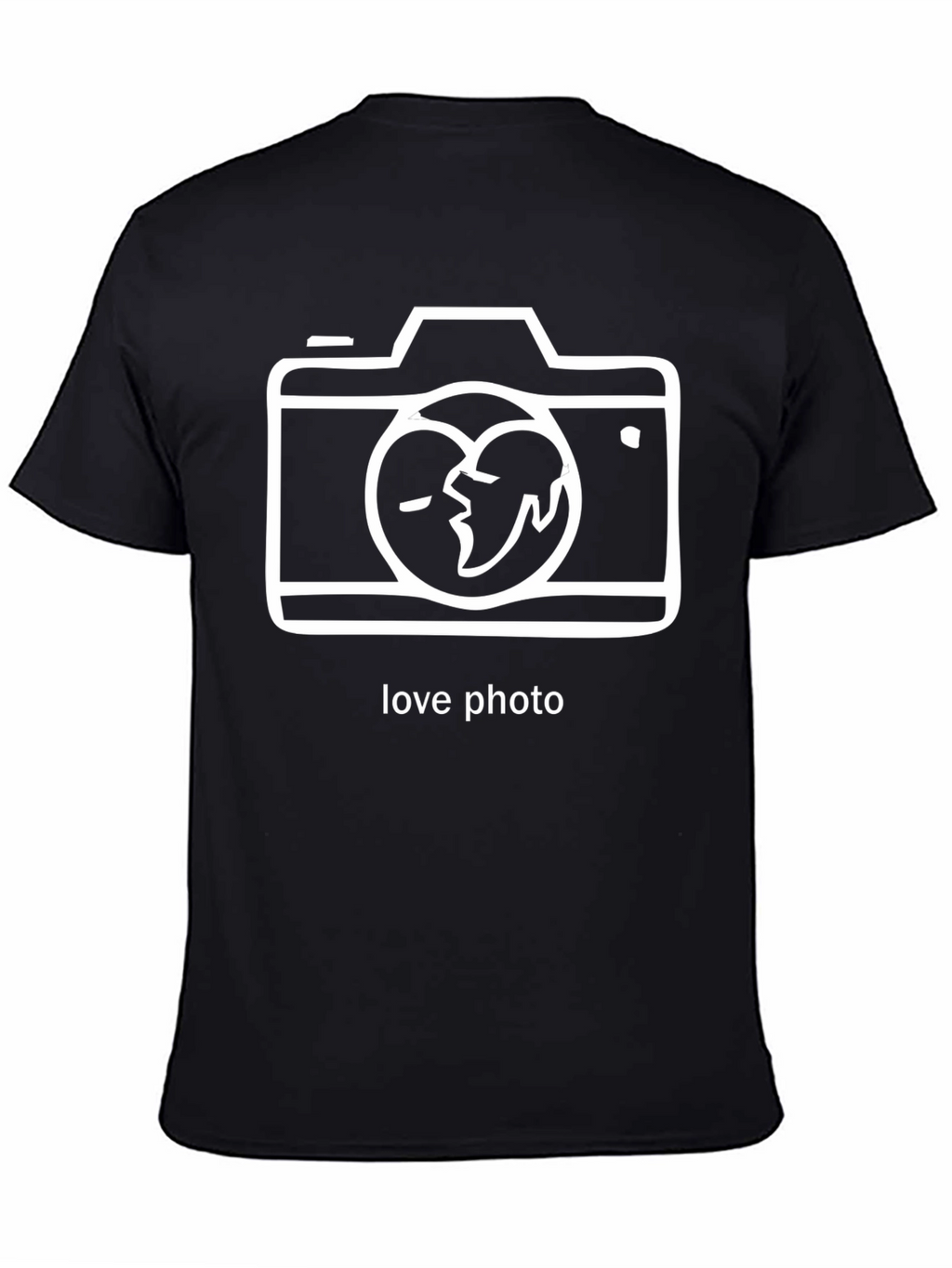 Love Photo Graphic T-Shirt - Black