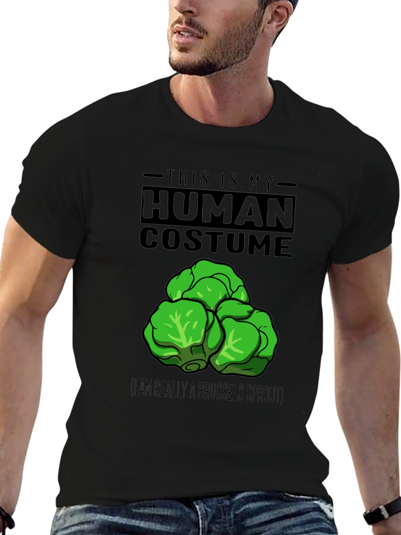 Human Costume Brussels Sprout Graphic T-Shirt