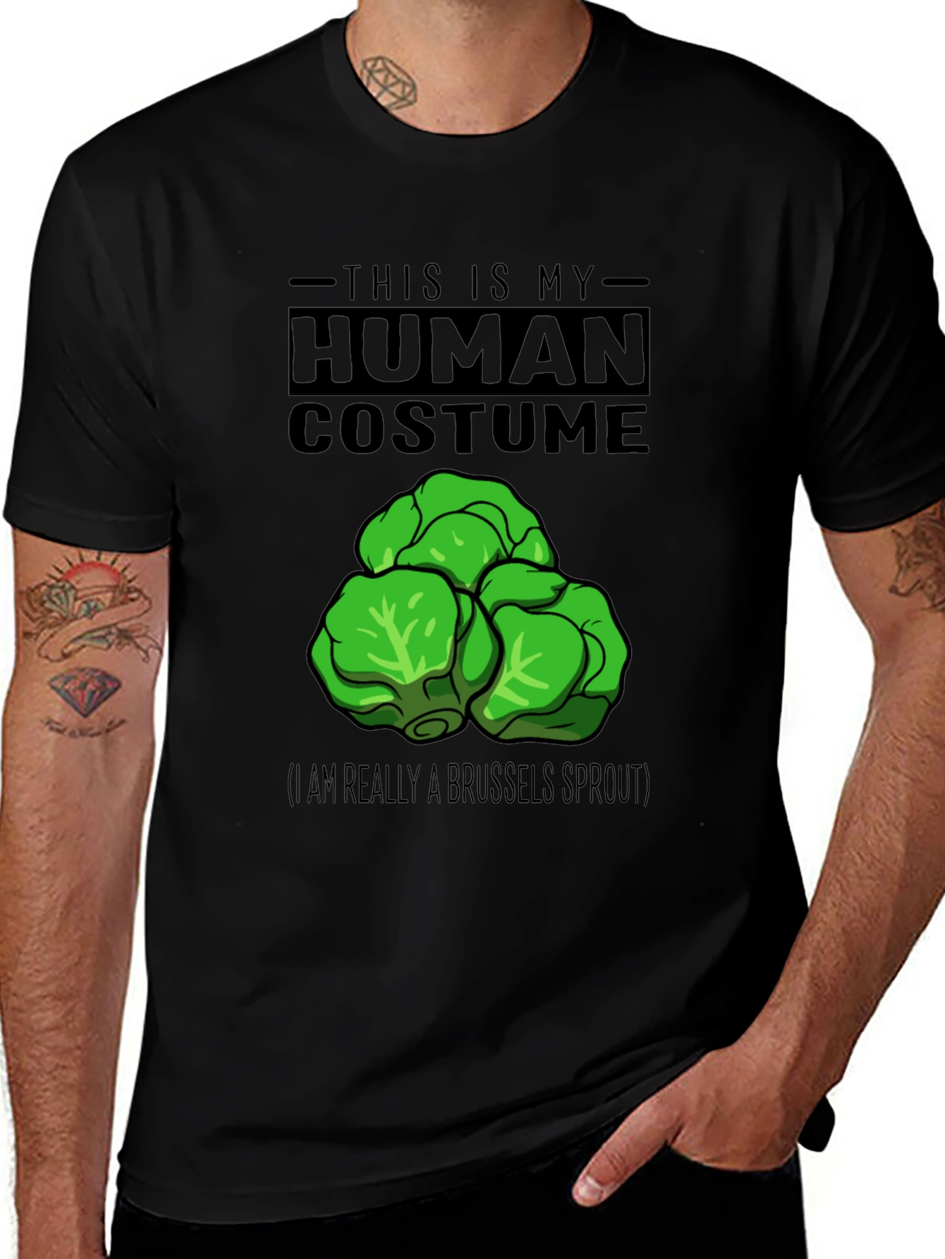 Human Costume Brussels Sprout Graphic T-Shirt