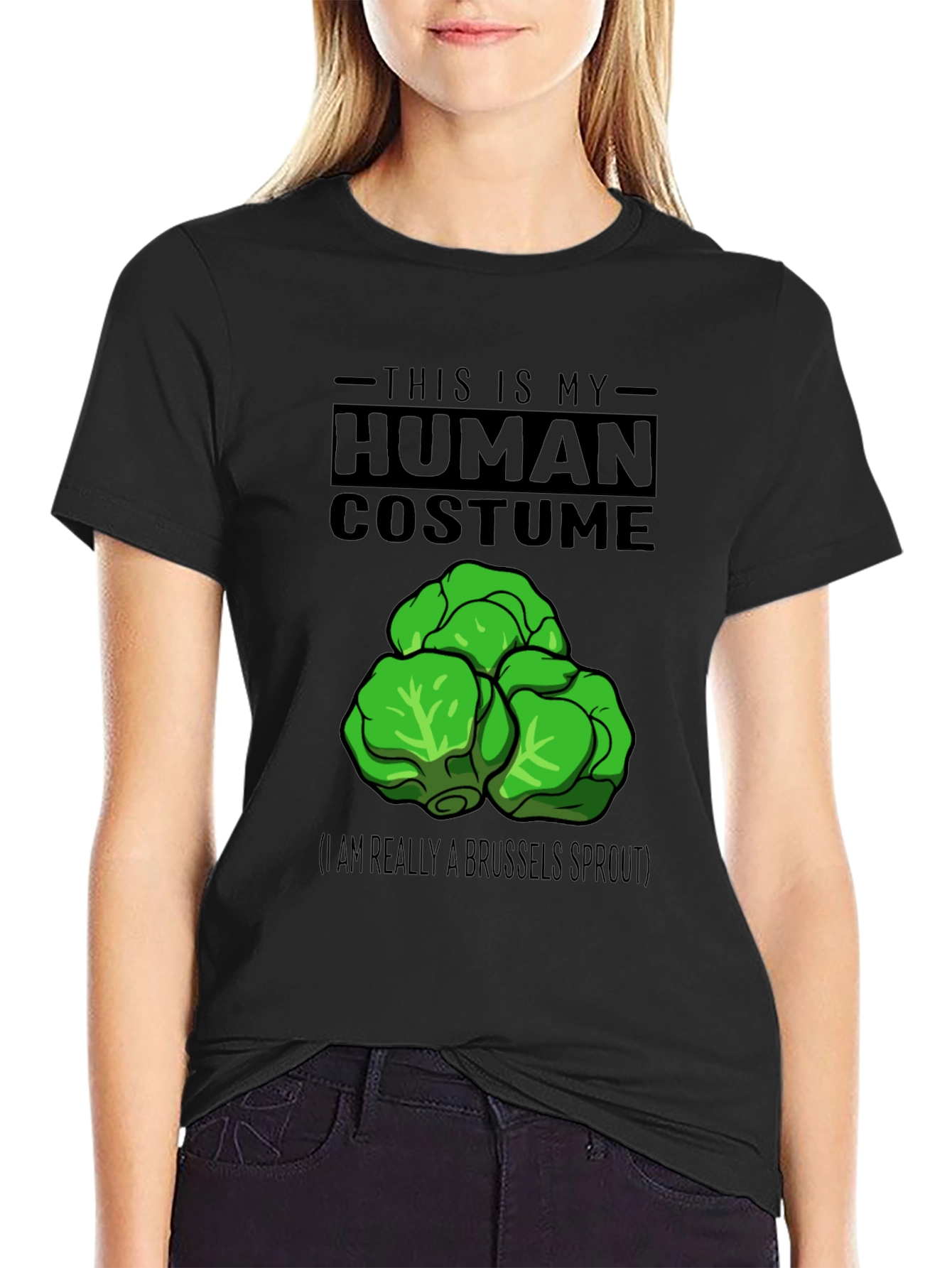 Human Costume Brussels Sprout Graphic T-Shirt