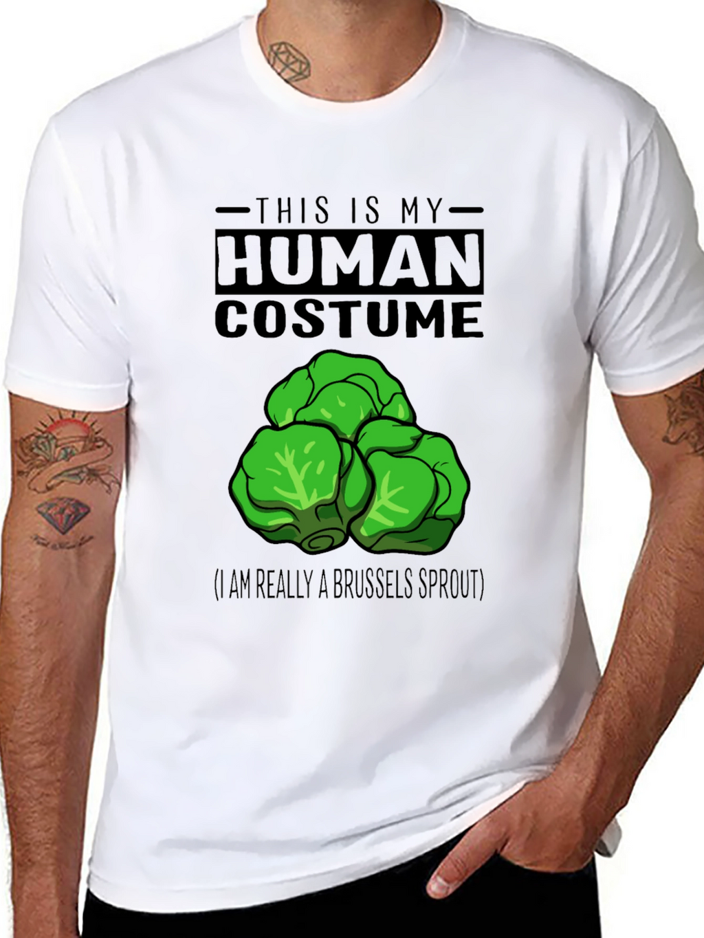 Human Costume Brussels Sprout Graphic T-Shirt