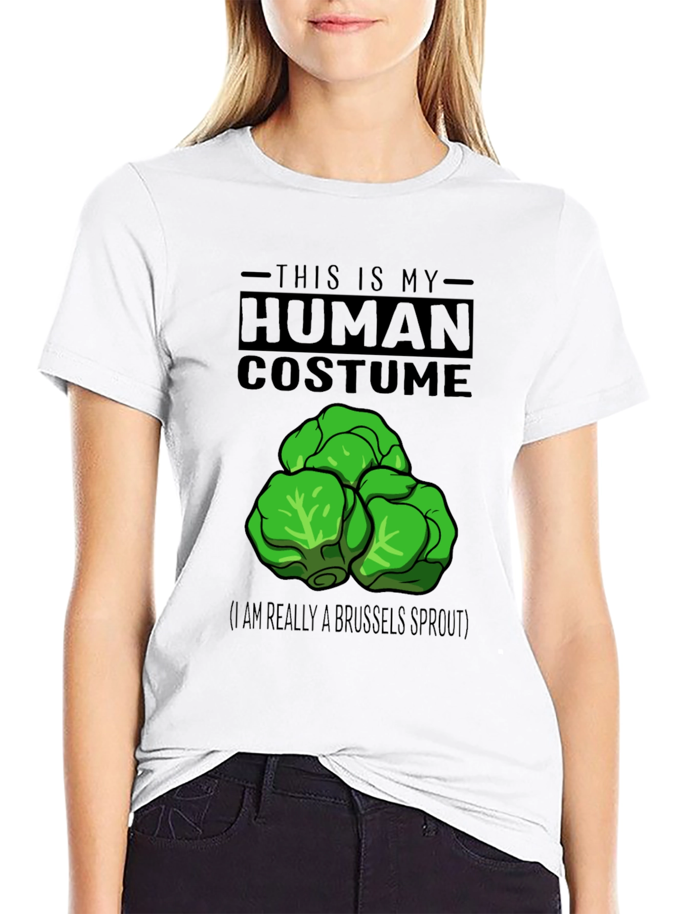Human Costume Brussels Sprout Graphic T-Shirt