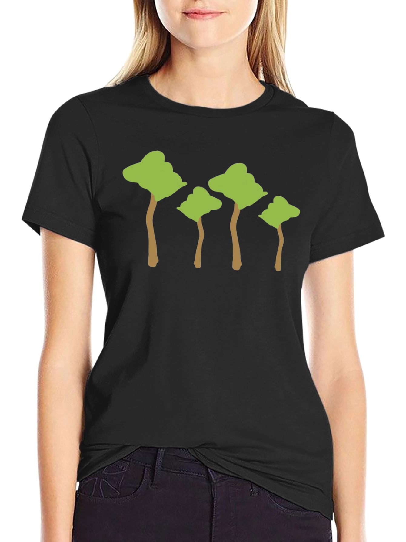 Nature Inspired Trees Black T-Shirt