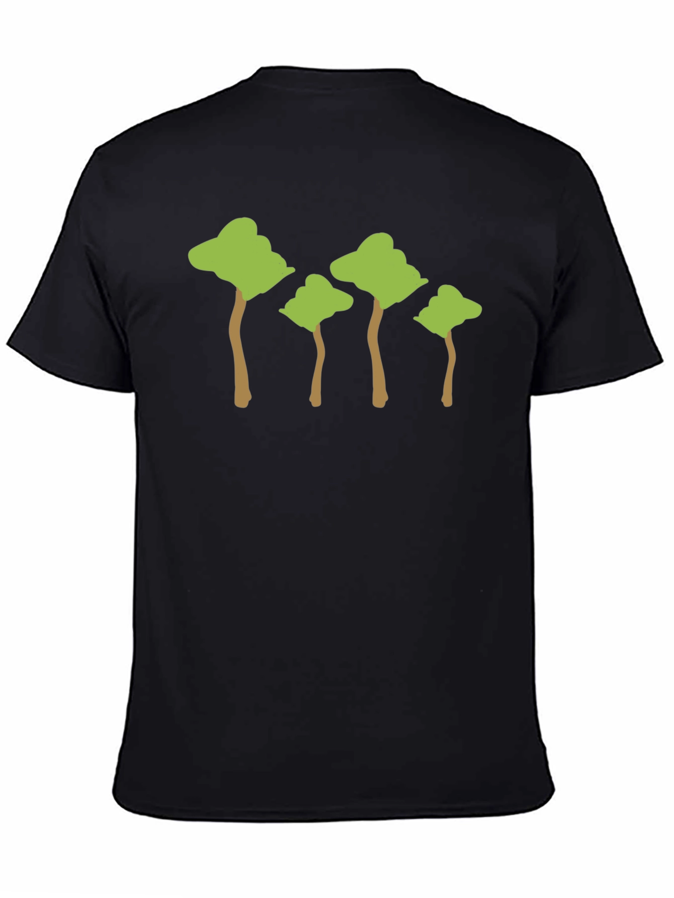 Nature Inspired Trees Black T-Shirt