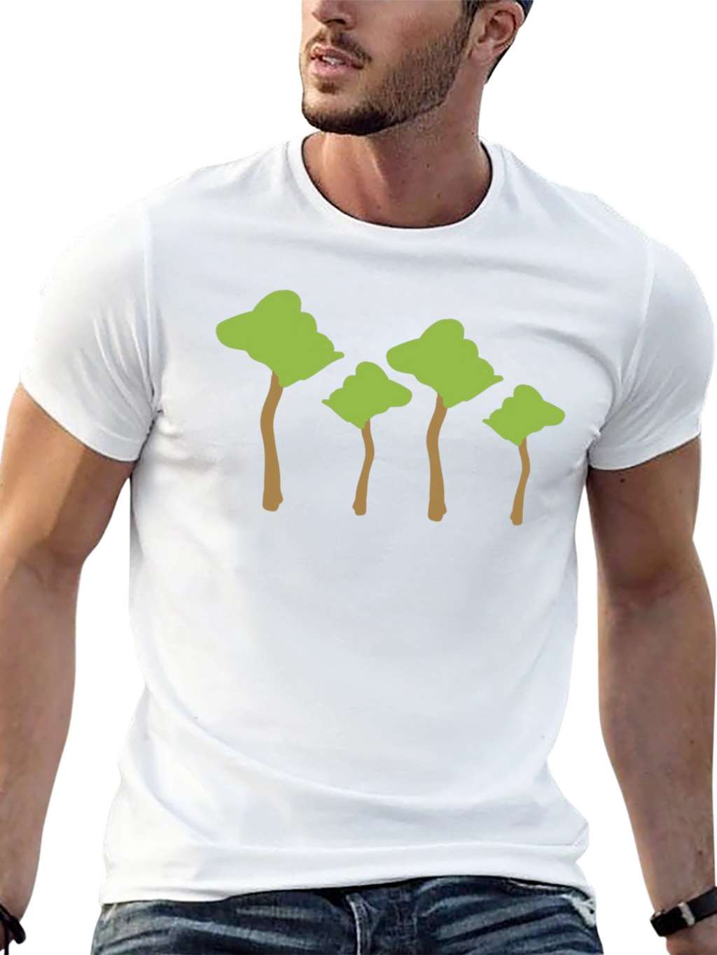 Nature Inspired Trees Black T-Shirt
