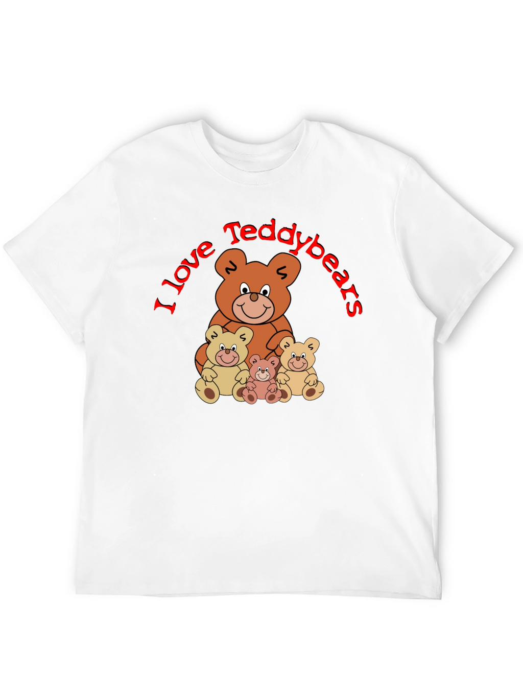 I Love Teddybears Black T-Shirt