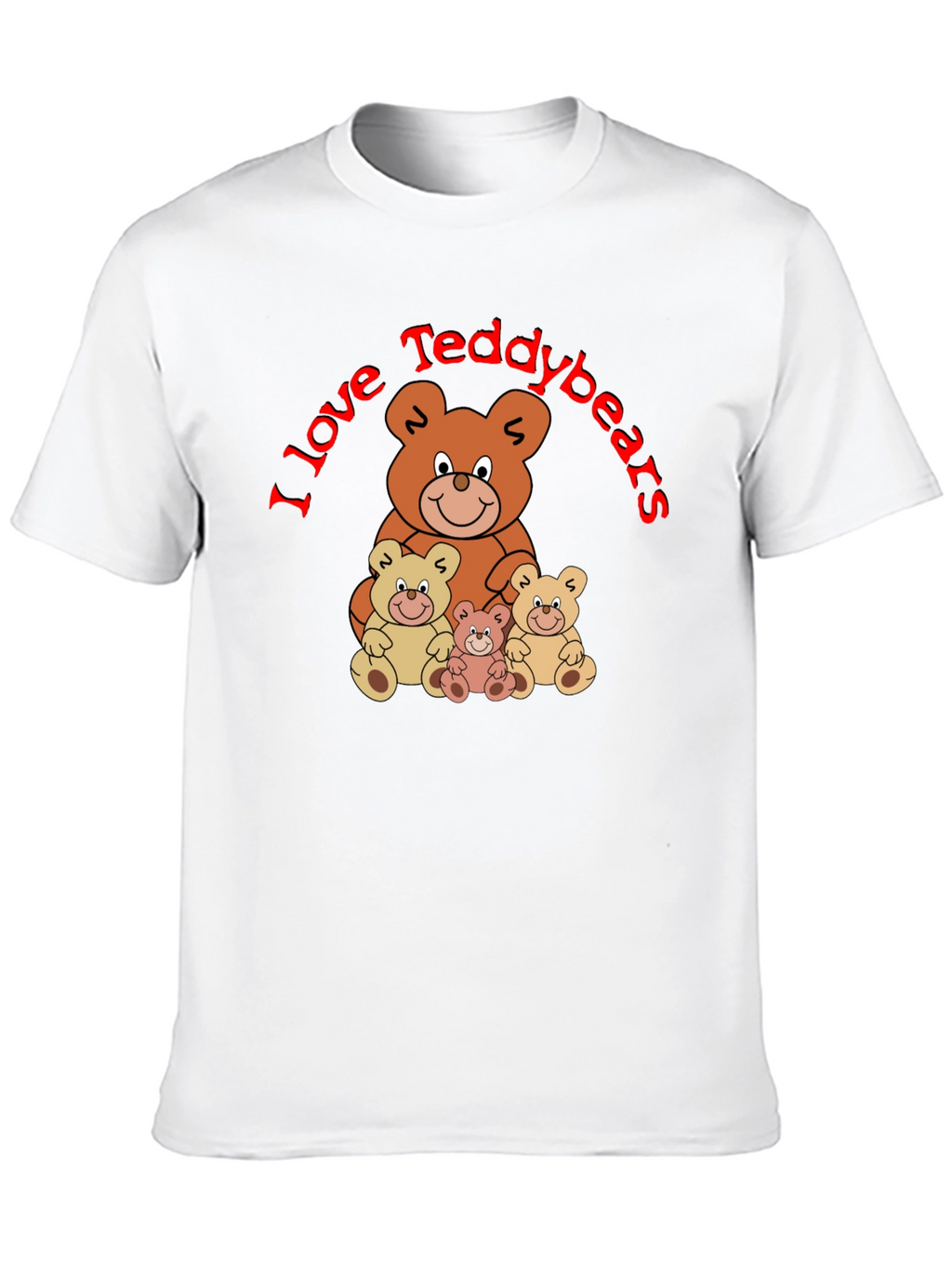 I Love Teddybears Black T-Shirt