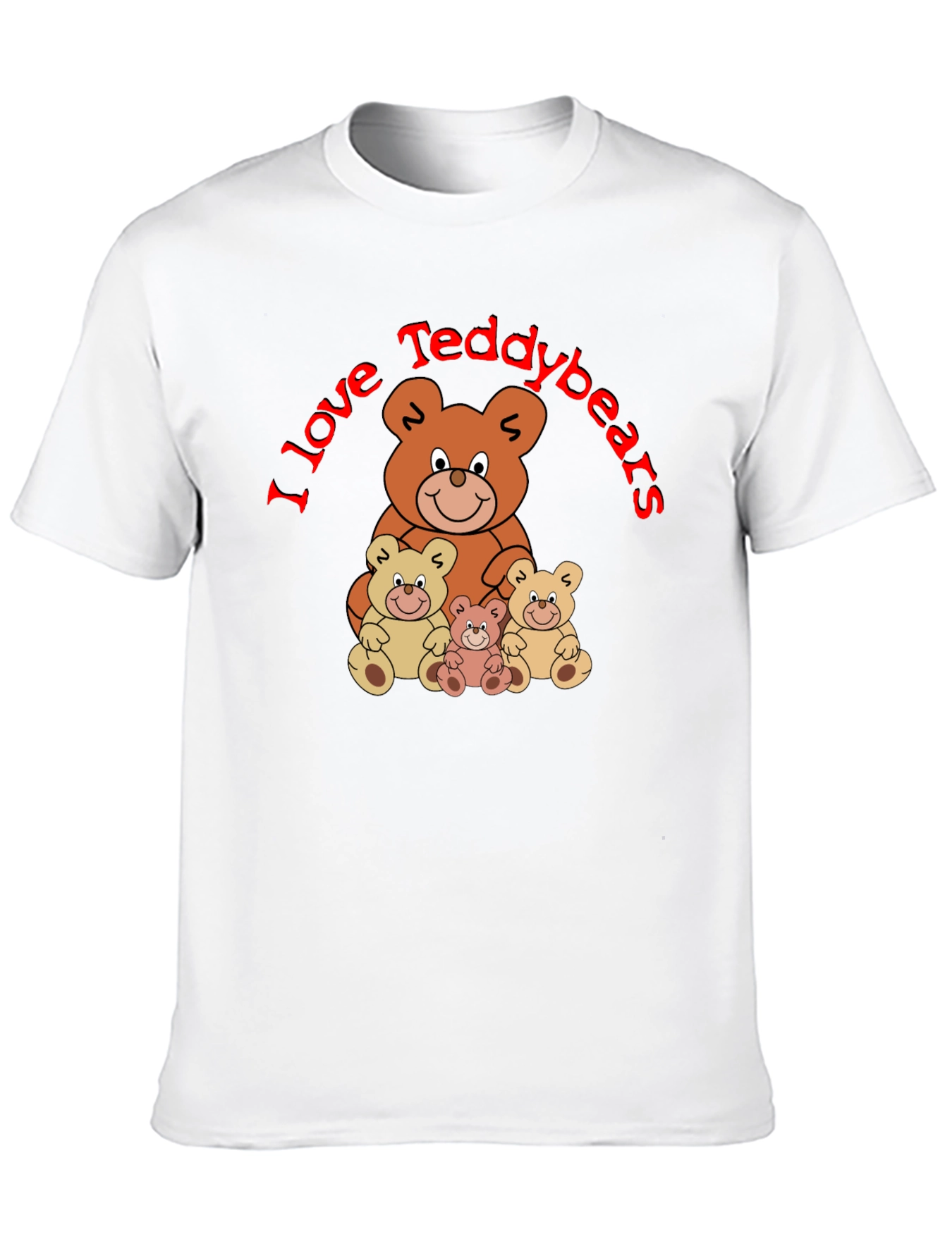 I Love Teddybears Black T-Shirt
