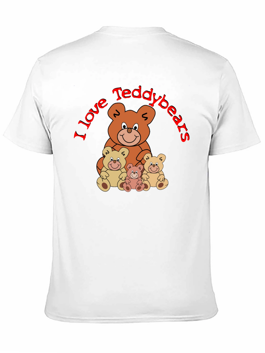 I Love Teddybears Black T-Shirt