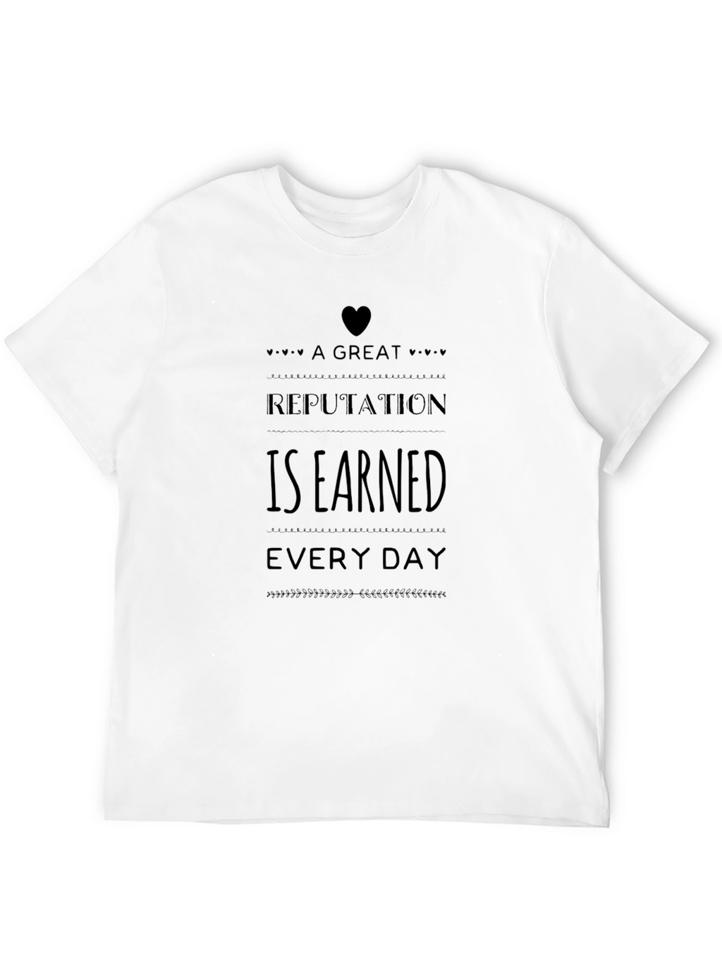Earned Reputation Black Graphic T-Shirt