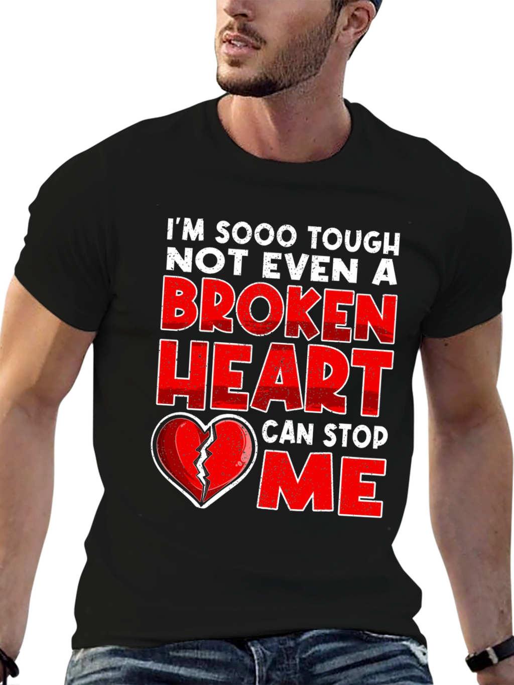 Tough Broken Heart Graphic Tee - Mens