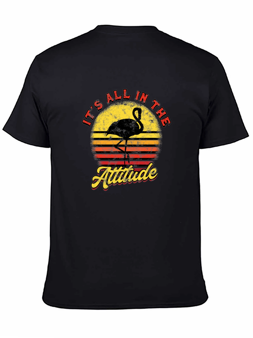 Its All in The Attitude Retro Flamingo Graphic T-Shirt
