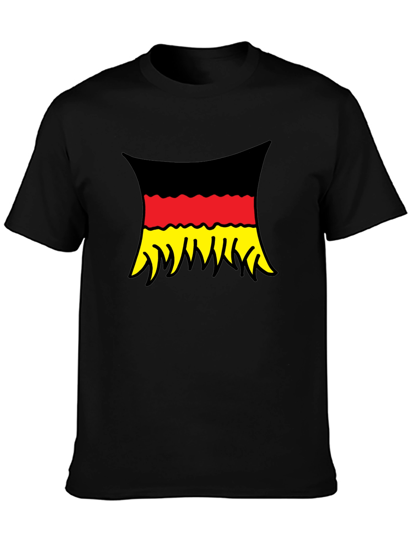 Germany Flag T-Shirt -  Black Crew Neck Tee