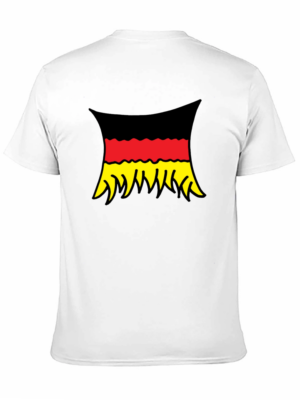 Germany Flag T-Shirt -  Black Crew Neck Tee