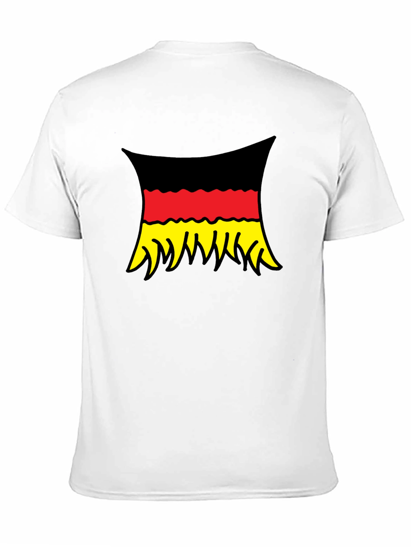Germany Flag T-Shirt -  Black Crew Neck Tee