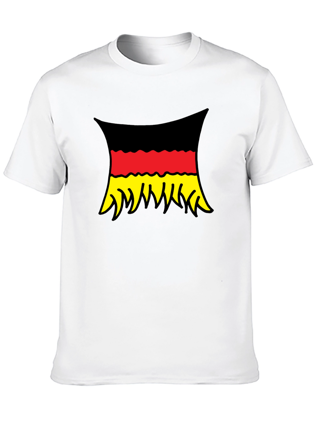 Germany Flag T-Shirt -  Black Crew Neck Tee