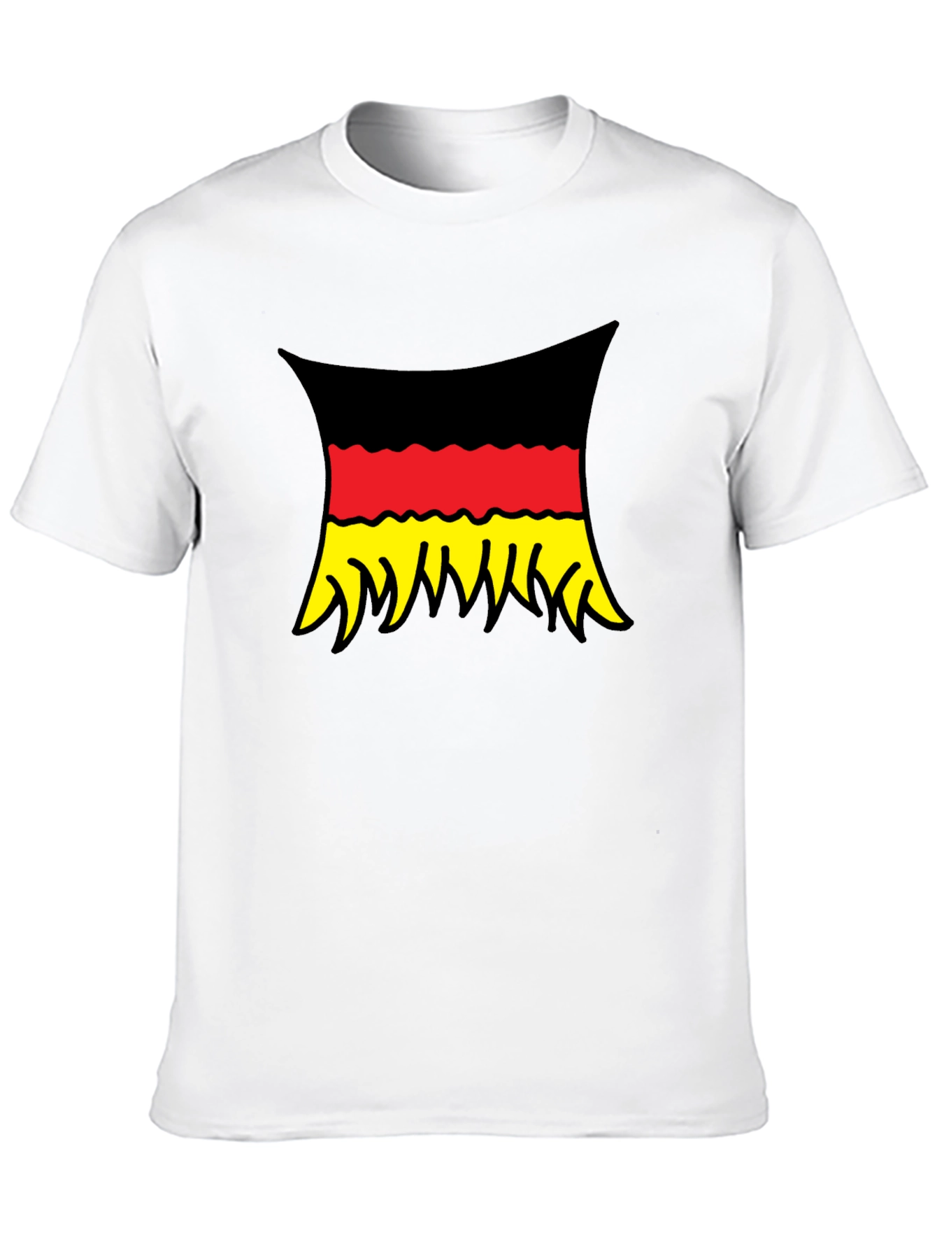 Germany Flag T-Shirt -  Black Crew Neck Tee