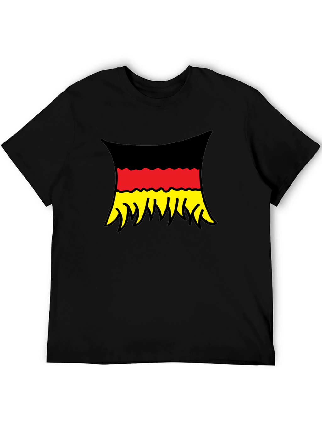 Germany Flag T-Shirt -  Black Crew Neck Tee