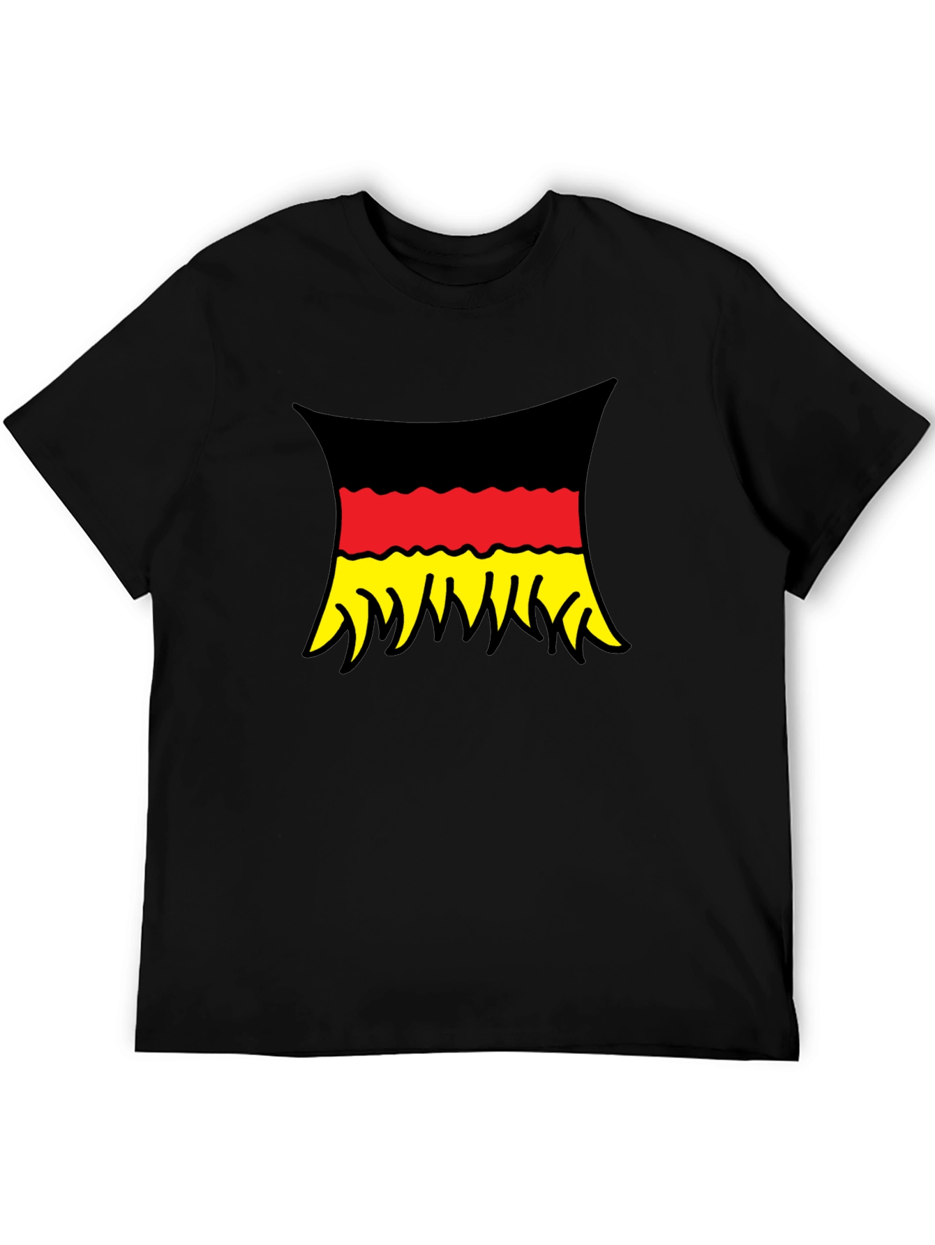 Germany Flag T-Shirt -  Black Crew Neck Tee