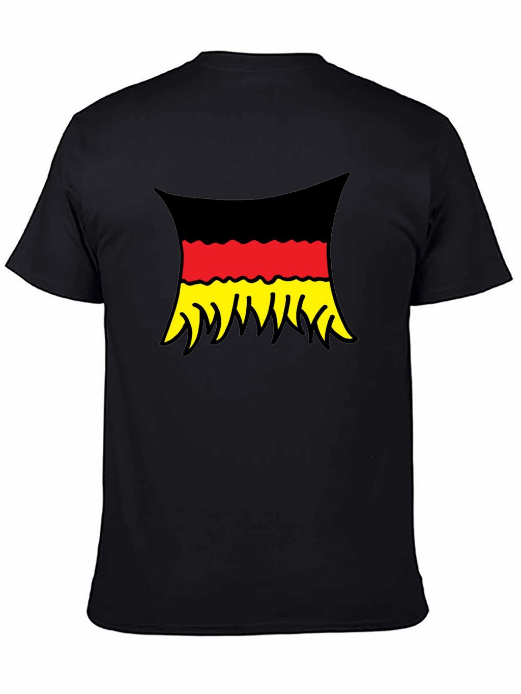 Germany Flag T-Shirt -  Black Crew Neck Tee