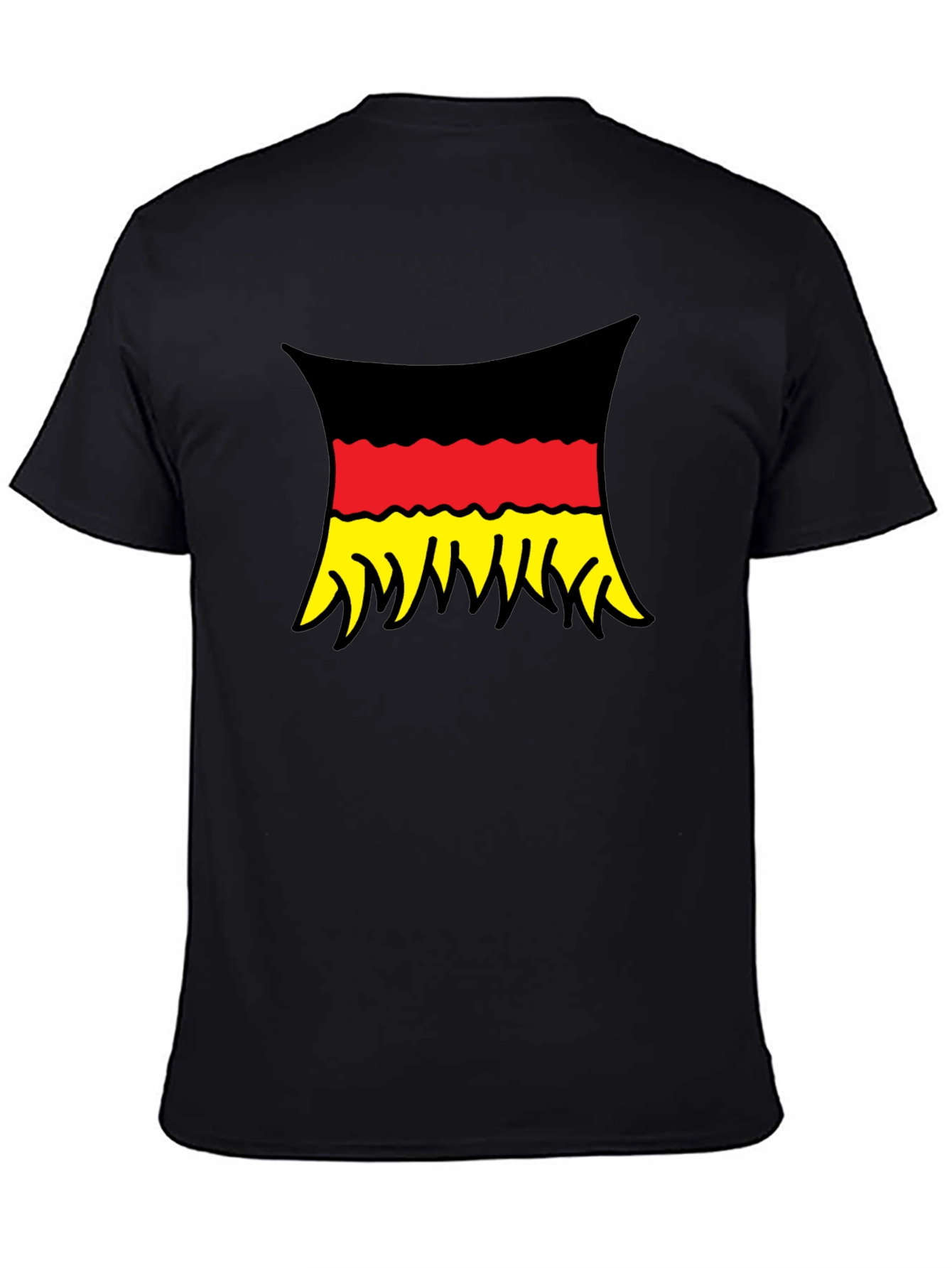 Germany Flag T-Shirt -  Black Crew Neck Tee