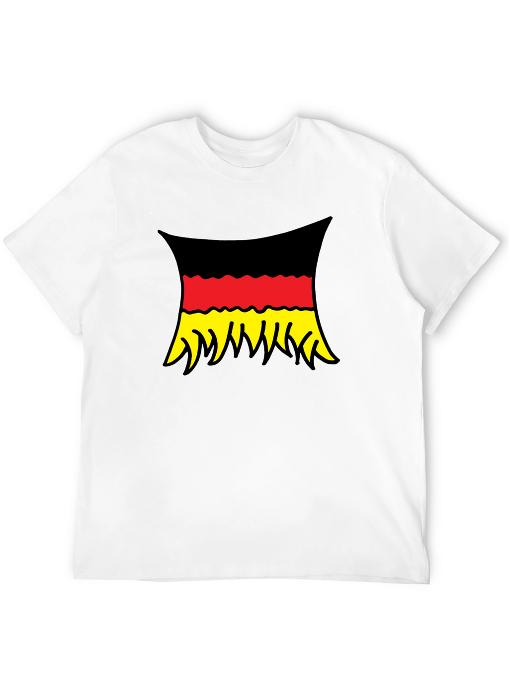 Germany Flag T-Shirt -  Black Crew Neck Tee