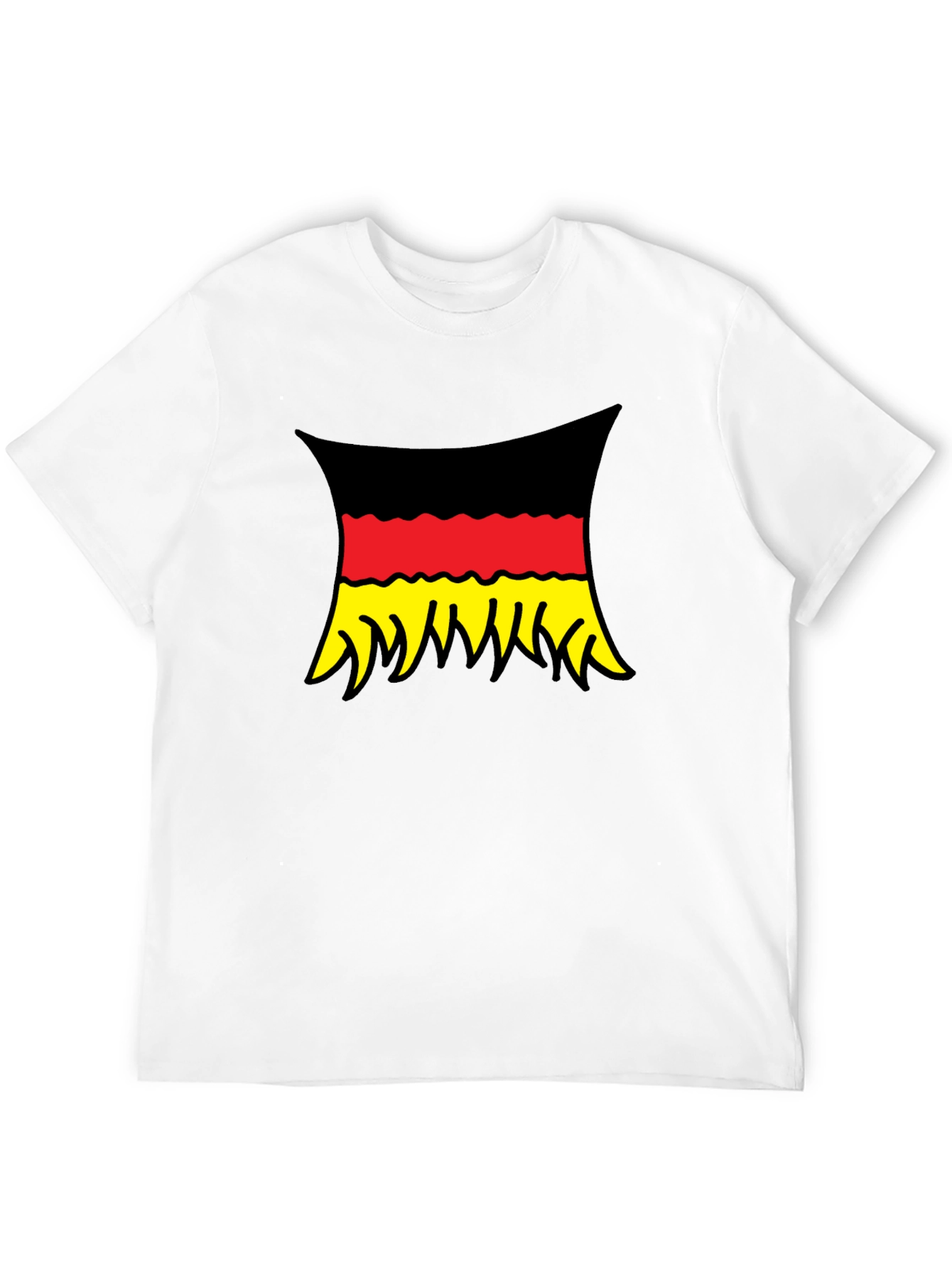 Germany Flag T-Shirt -  Black Crew Neck Tee