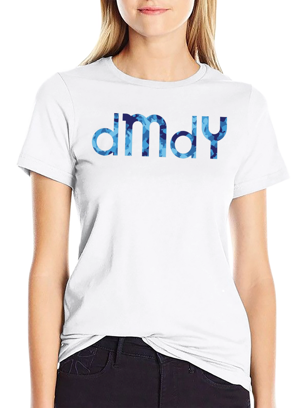 dmdy Camouflage Print Black T-Shirt