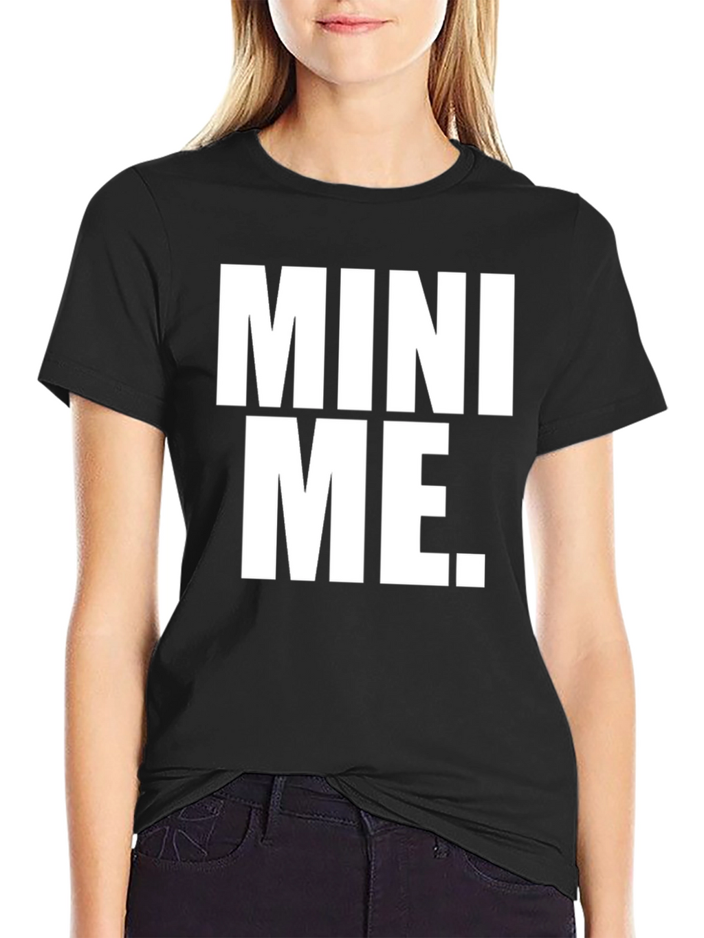 Mini Me Graphic Tee - Black Cotton Casual T-Shirt