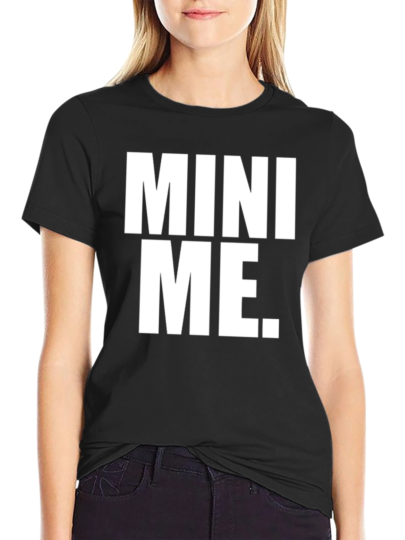 Mini Me Graphic Tee - Black Cotton Casual T-Shirt