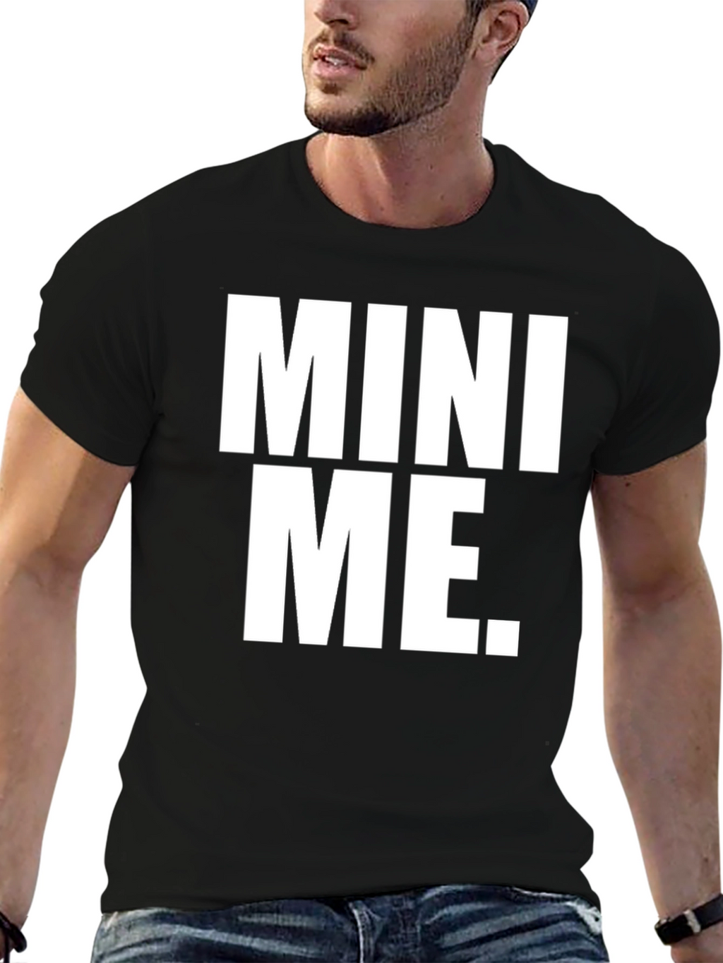 Mini Me Graphic Tee - Black Cotton Casual T-Shirt