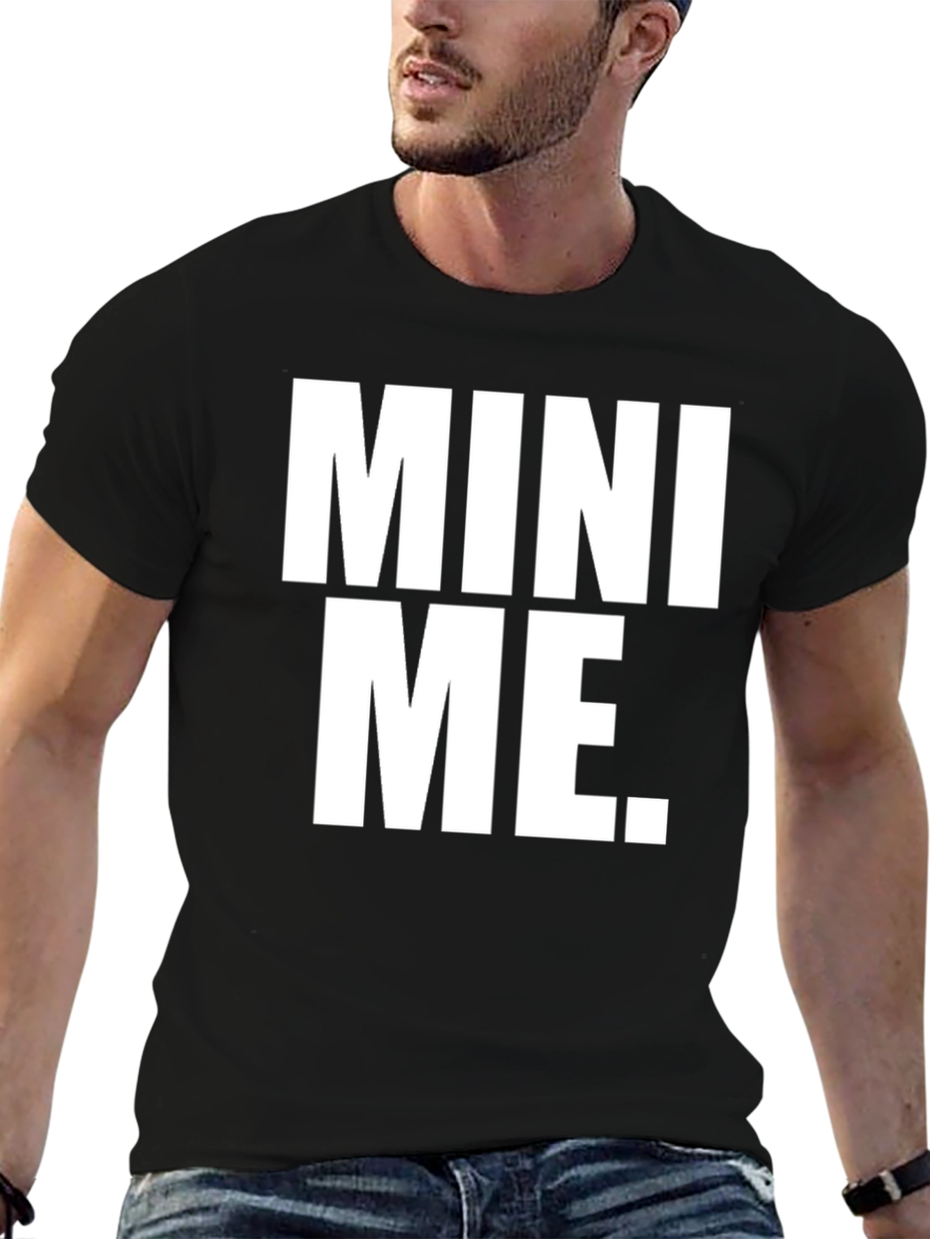 Mini Me Graphic Tee - Black Cotton Casual T-Shirt