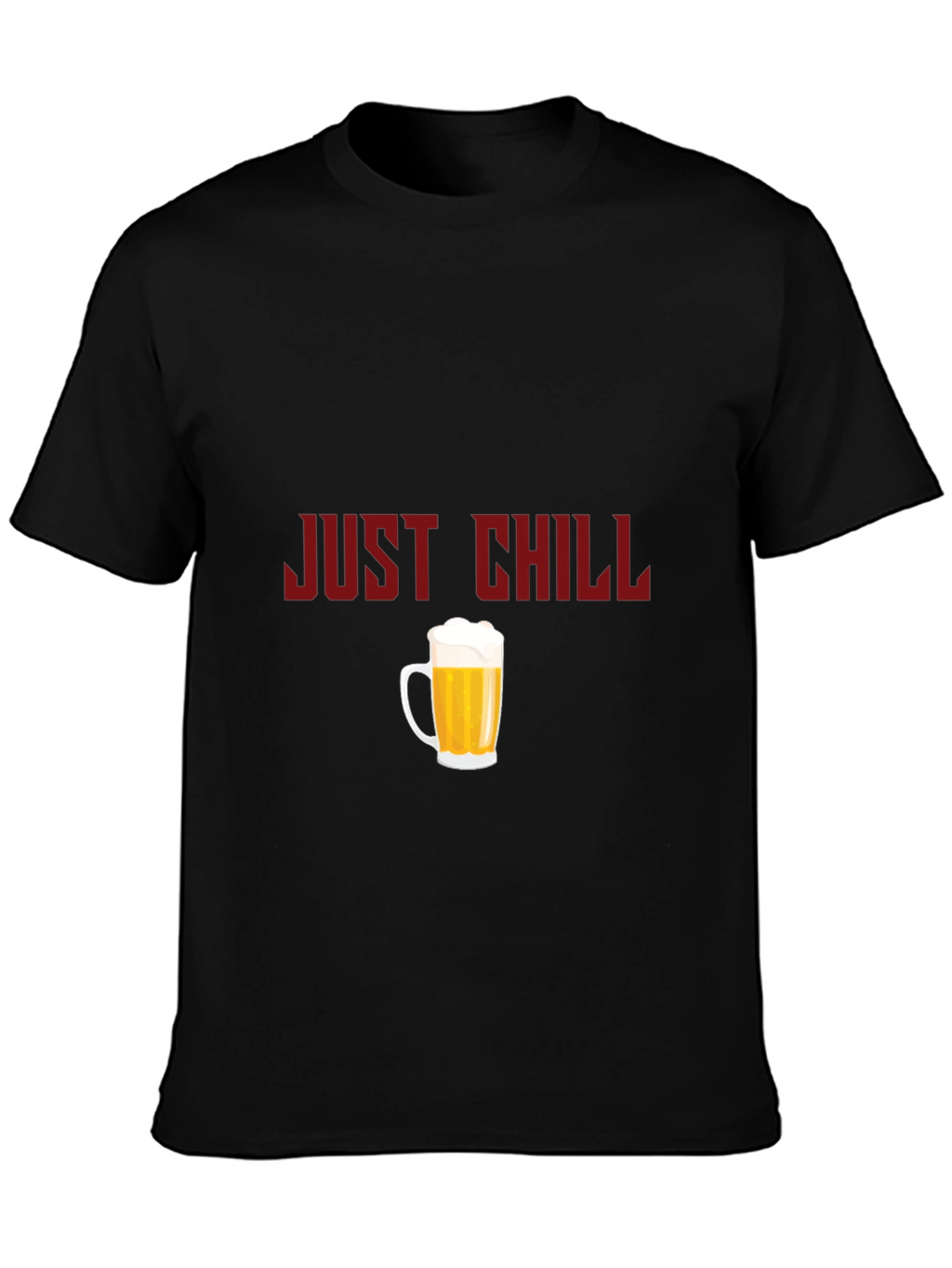Just Chill Beer Graphic Tee - Black