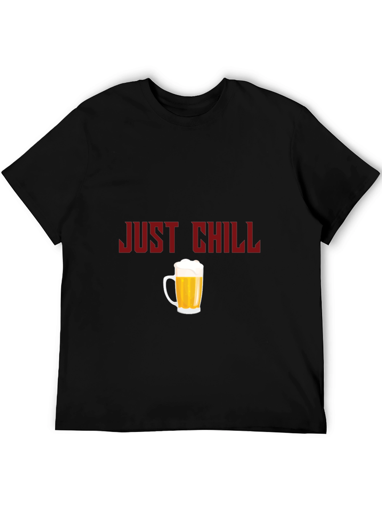 Just Chill Beer Graphic Tee - Black