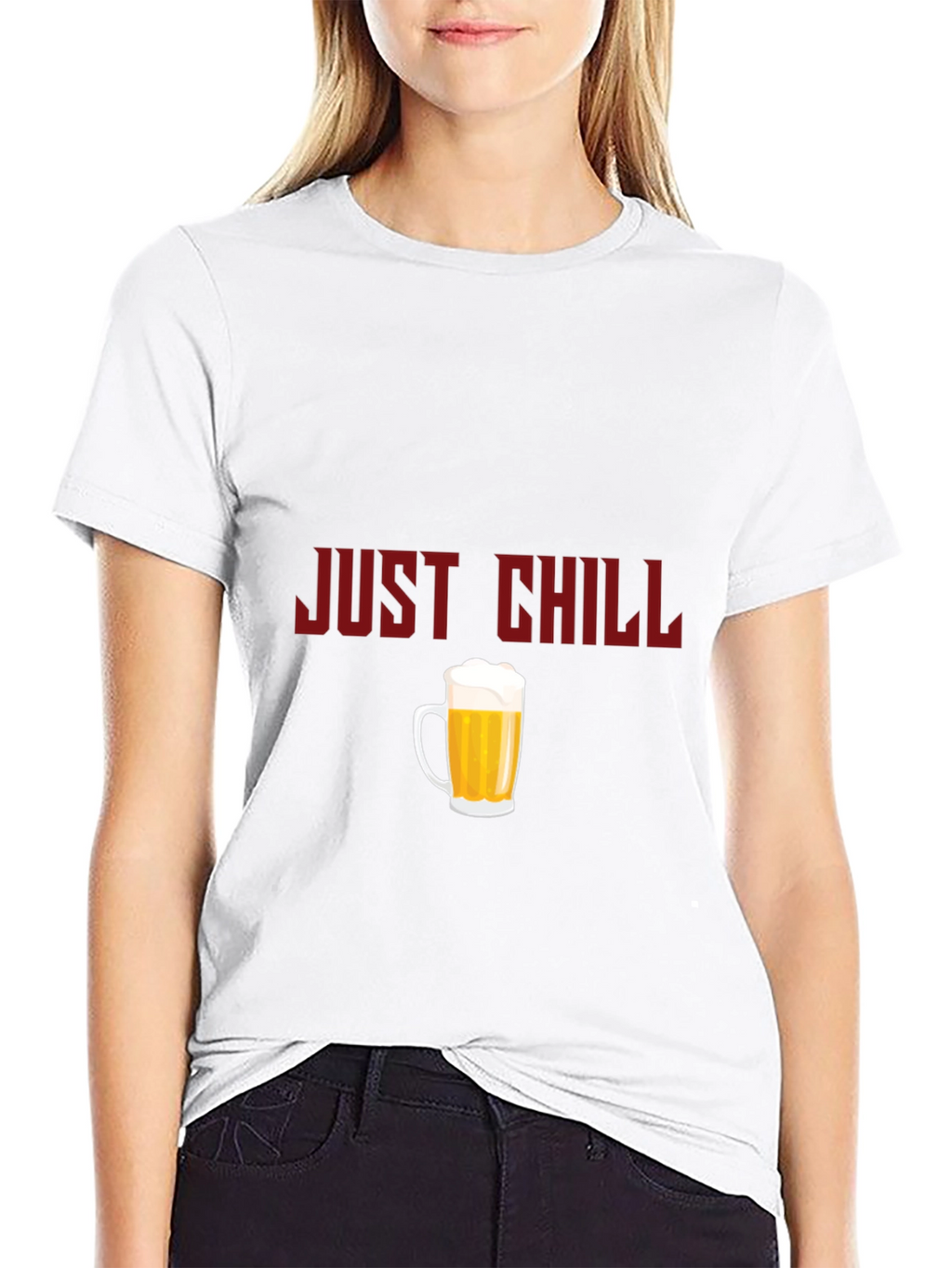 Just Chill Beer Graphic Tee - Black