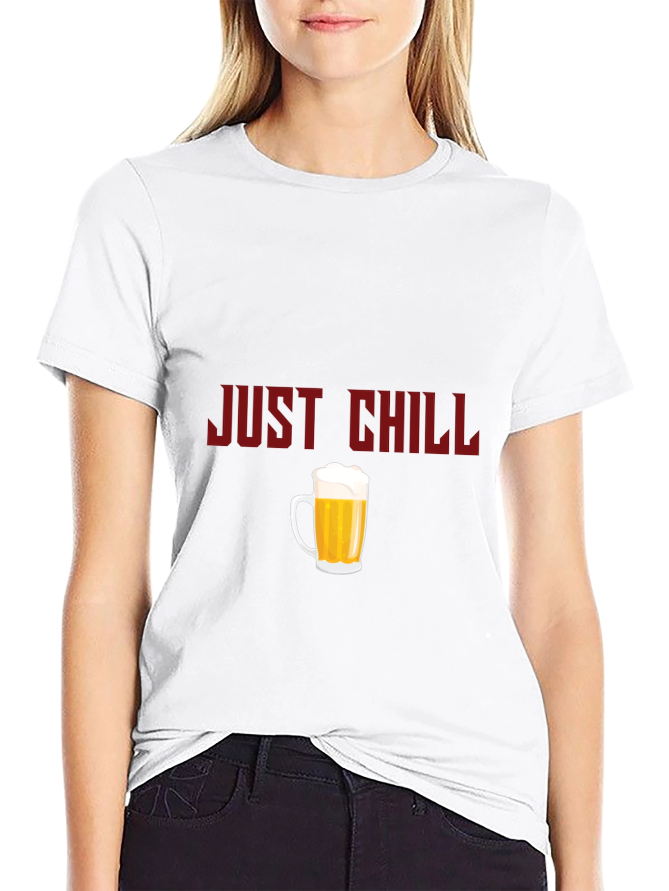 Just Chill Beer Graphic Tee - Black