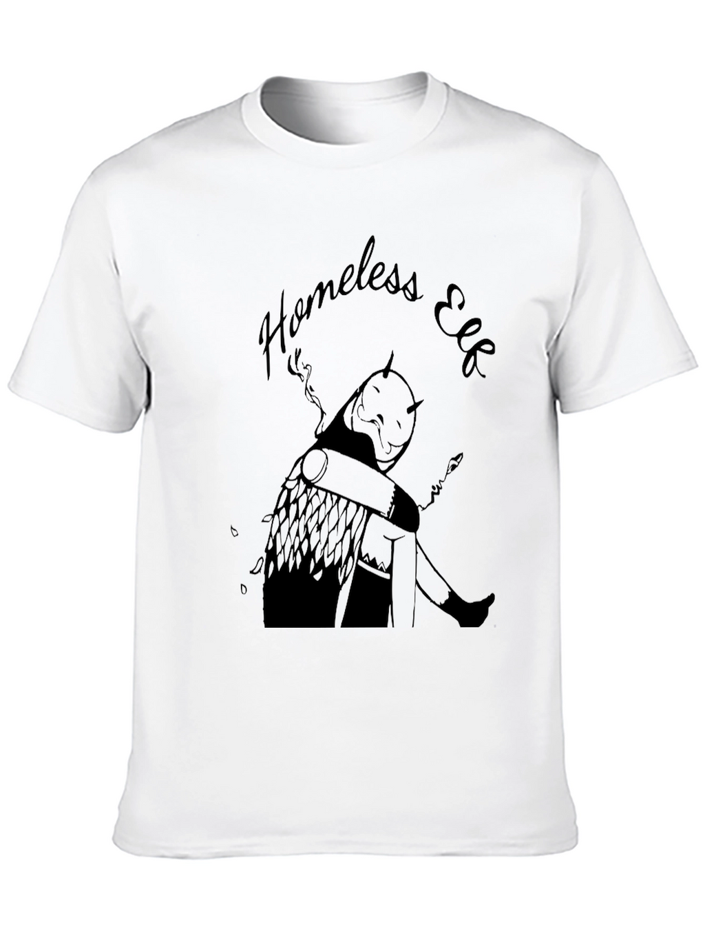 Homeless Elf Graphic T-Shirt - Black Unique Design