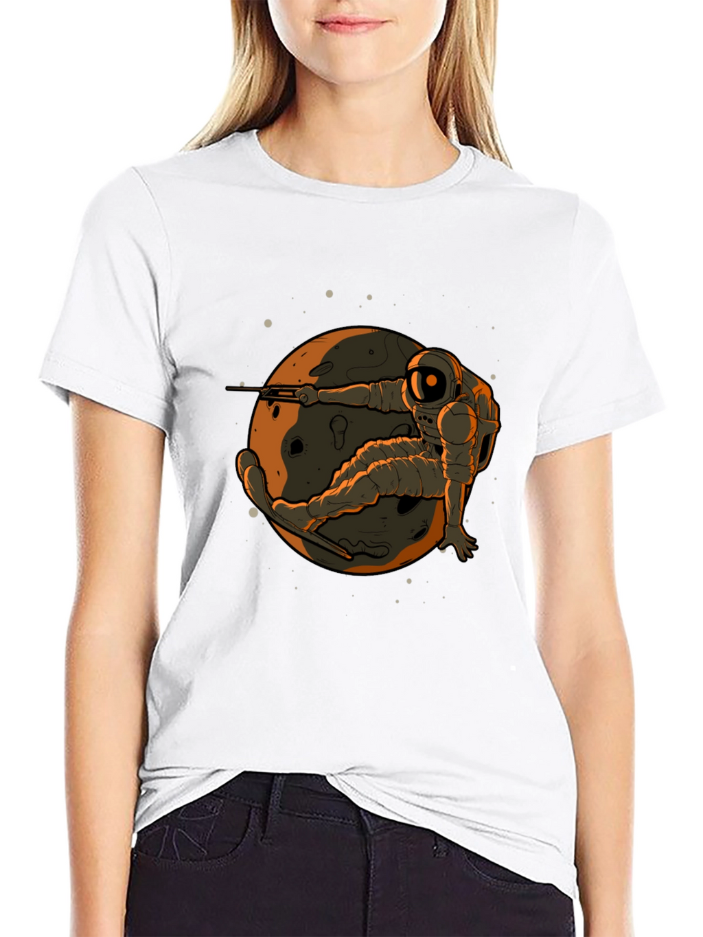 Astronaut Skateboard T-Shirt - Stylish Graphic Tee