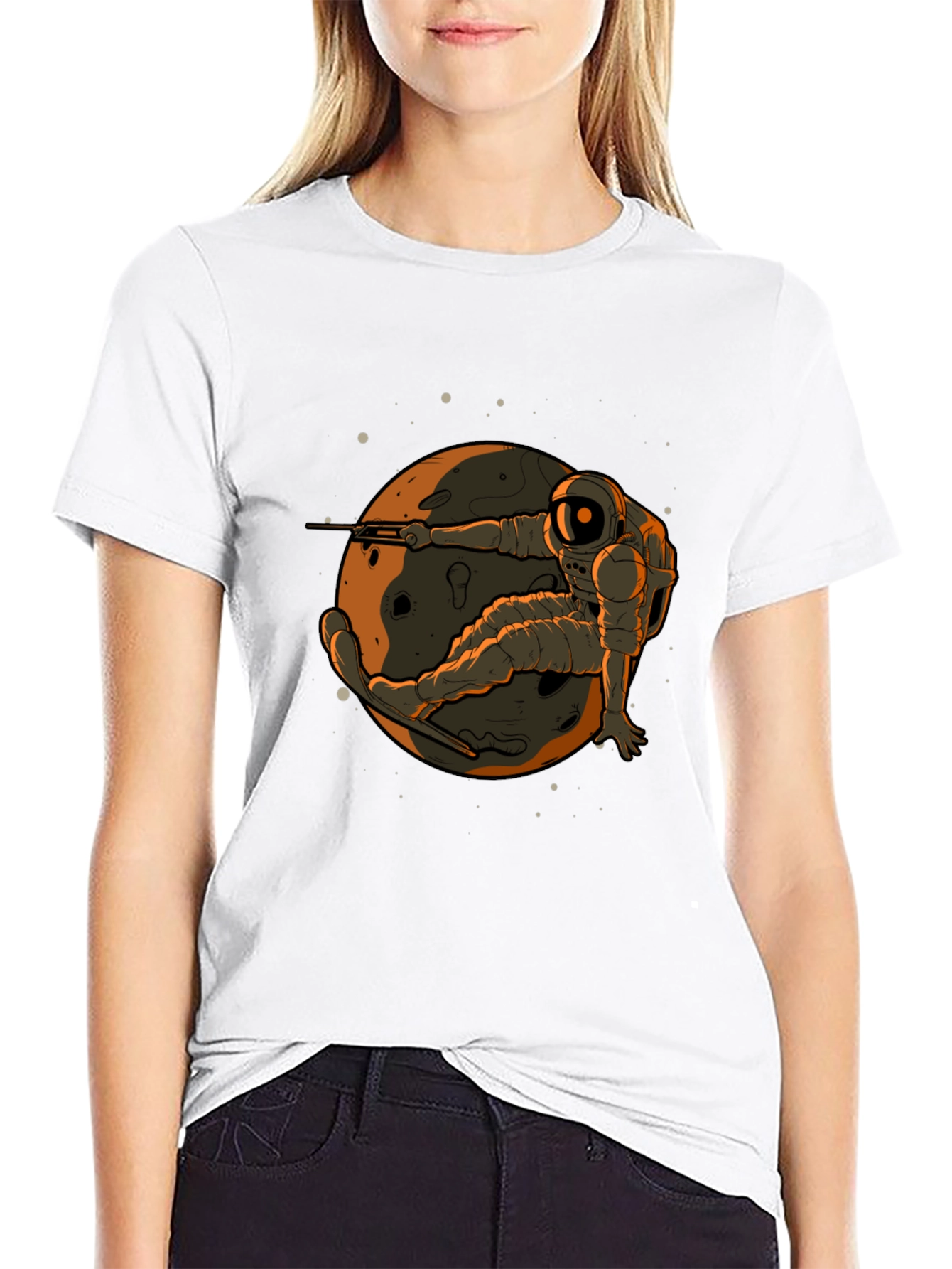Astronaut Skateboard T-Shirt - Stylish Graphic Tee