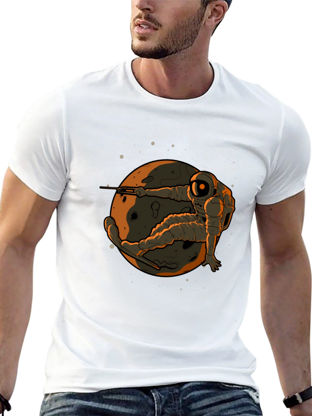 Astronaut Skateboard T-Shirt - Stylish Graphic Tee