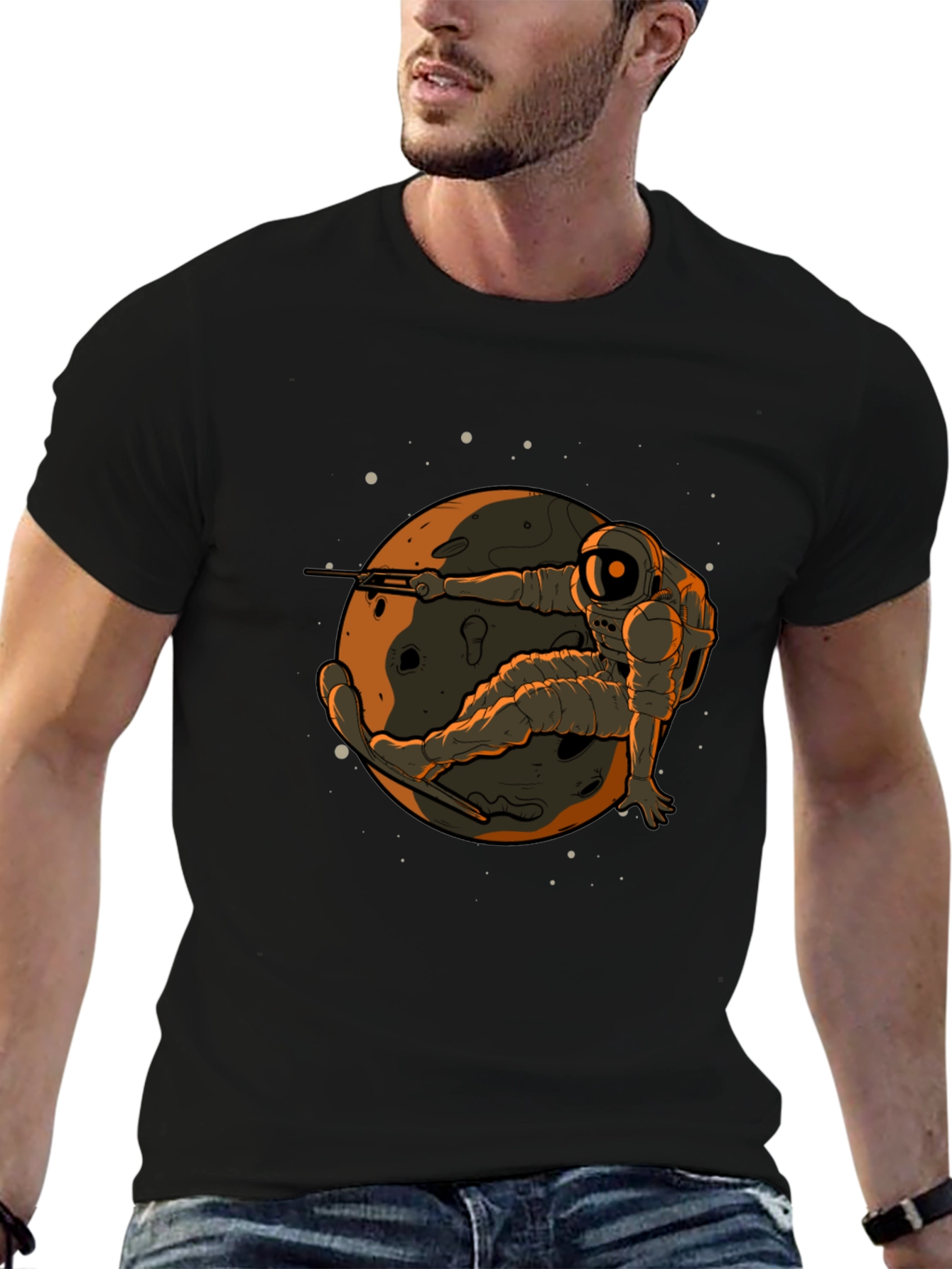 Astronaut Skateboard T-Shirt - Stylish Graphic Tee